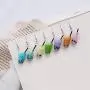 12 Pairs Cute Resin Mushroom Earrings Colorful Cartoon Gummy Bear Drop Earring Set Lightweight Funny Milk Tea Earrings Boba Bubble Tea Drop Earrings for Women Girl Jewelry