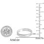 Dazzlingrock Collection Milgrain Domed Plain Traditional Fit Unisex Wedding Band, 10k White Gold