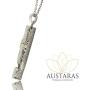 Austaras Hawaiian Turtle Bar Necklace - 925 Sterling Silver Plated Stainless Steel Whistle Pendant
