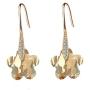 Swarovski Crystal Flower Drop Dangle Earrings for Women Fashion 14K Gold Plated Hypoallergenic Jewelry