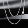 MOWOM Silver Gold Black Color Cuban Link Chain Necklace Water Resistant Mens Stainless Steel Necklace for Women Boys Kids Rope Necklace Chain with Gift Bag