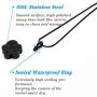 LYFML Paw Print Cremation Jewelry Urn Memorial Ashes Necklace, Keepsake Pendant Made of Titanium Steel, Come with Filling Kit