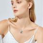 YFN Sloth Gifts Sterling Silver Sloth Necklace Heart Crystal Sloth Jewelry for Women Men