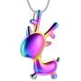 Cute Small Deer Cremation Jewelry for Ashes Stainless Steel Memorial Urn Necklace for Ashes Holder Keepsake Fawn Pendant Necklace for Women