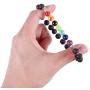 Jstyle 12Pcs Lava Bead Bracelet for Women Men Essential Oil Beads Chakra Yoga Bracelets Set