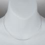 Sterling Silver Round Omega Snake Chain 1.3mm Solid 925 Italy Wire Necklace