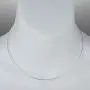 Sterling Silver Round Omega Snake Chain 1.3mm Solid 925 Italy Wire Necklace Sterling Silver Round Omega Snake Chain 1.3mm Solid 925 Italy Wire Necklace