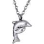 FCZDQ Double Dolphin Starfish Cremation Jewelry Urn Ashes Necklace Memorial Keepsake