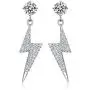 3 Pairs Small Lightning Bolt Dangle Earring Sets-White Gold Plated Round Cubic Zirconia Stud Earrings Hypoallergenic Jewelry for Women 3 Pairs Small Lightning Bolt Dangle Earring Sets-White Gold Plated Round Cubic Zirconia Stud Earrings Hypoallergenic Jewelry for Women