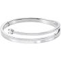 SWAROVSKI Womens Fresh Bangle Bracelet Collection, Rhodium Finish, Clear Crystals
