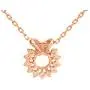 Jewel Zone US 14K Rose Gold Over Sterling Silver Butterfly Open Circle Pendant Necklace Jewel Zone US 14K Rose Gold Over Sterling Silver Butterfly Open Circle Pendant Necklace