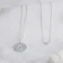925 Sterling Silver Round Disc Alphabet Letter A-Z Initial Pendant Necklace Rolo chain 18''