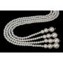 Zivyes Vintage Pearl Necklace Faux Pearl Necklace Flapper Beads Cluster Long Necklace for Gatsby 1920s Accessories for Women