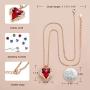 CDE Angel Wing Love Heart Necklaces for Women Silver Tone/Gold Tone Pendant Valentines Day Jewelry Gifts for Women Mom/Wife/Sister