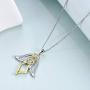 YFN Guardian Angel Wings Necklace 925 Sterling Silver Nurse Angel Necklace for Women Jewelry Nurse Gifts
