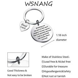 WSNANG New Job Gift Wishing You The Best in This Next Chapter of Your Career Keychain Good Luck Colleagues Goodbye Gift Coworker Leaving Jewelry New Beginnings Gift