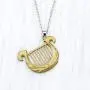 AKTAP Game Inspired Jewelry Harp Pendant Necklace Cosplay Gift for Zelda Fans AKTAP Game Inspired Jewelry Harp Pendant Necklace Cosplay Gift for Zelda Fans