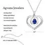 Agvana Fine Jewelry Birthstone Necklaces for Women Sterling Silver Genuine or Created Gemstone Forever Love Infinity Heart Pendant Necklace Mothers Day Gifts for Mom Anniversary Birthday Gifts for Her
