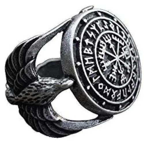 SanLan Vegvisir Ring Triskele Ring Norse Viking Ring Magic Compass Viking Jewel Iceland Runic Compass Futhark Runes Stave Nordic Jewelry SanLan Vegvisir Ring Triskele Ring Norse Viking Ring Magic Compass Viking Jewel Iceland Runic Compass Futhark Runes Stave Nordic Jewelry