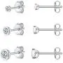 Silver Stud Earrings for Women, 3 Pairs Cubic Zirconia Studs Cartilage Earrings Set Hypoallergenic Tragus Sleeper Earrings Piercing Jewelry for Men, Girls, 2/3/4mm Silver Stud Earrings for Women, 3 Pairs Cubic Zirconia Studs Cartilage Earrings Set Hypoallergenic Tragus Sleeper Earrings Piercing Jewelry for Men, Girls, 2/3/4mm