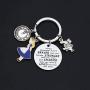 BAUNA Alice in Wonderland Inspired Gift Wonderland Keychain Always Remember You’re Braver Than You Believe BFF Friendship Jewelry