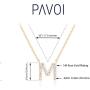 PAVOI 14K Yellow Gold Plated Cubic Zirconia Initial Necklace | Letter Necklaces for Women