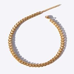 MooseMiroir Cuban Link Choker Women - 18k Gold Stainless Steel Preppy Jewelry egirl Jewelry Grunge Necklaces Minimalistic Choker