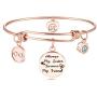 Sister Friend Expandable Charm Inspirational Bangle Bracelets Always My Sister Forever My Friend