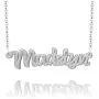 LoEnMe Jewelry Madelyn Name Necklace of Silver Plated Custom Made Sterling Silver Personalized Gift for Women Girls Couple LoEnMe Jewelry Madelyn Name Necklace of Silver Plated Custom Made Sterling Silver Personalized Gift for Women Girls Couple