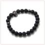 Nsitbbuery Fashion Crystal Eye Skull Bracelet 8MM Lava Rock Bead Bracelet