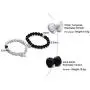 VNOX 4 Pcs Couple Puzzle Key Chain Magnetic Couples Bracelets Mutual Attraction Relationship Distance Bead Yin yang Bead Bracelets for Couples VNOX 4 Pcs Couple Puzzle Key Chain Magnetic Couples Bracelets Mutual Attraction Relationship Distance Bead Yin yang Bead Bracelets for Couples