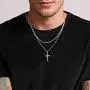 Ursteel Cross Necklace for Men, Stainless Steel Silver Black Gold Layered Rope Chain Cross Pendant Necklace Simple Jewelry Gifts Chain Necklace for Men, 16-26 Inches Box Chain Ursteel Cross Necklace for Men, Stainless Steel Silver Black Gold Layered Rope Chain Cross Pendant Necklace Simple Jewelry Gifts Chain Necklace for Men, 16-26 Inches Box Chain