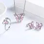 Aurora Tears Butterfly Jewelry Women 925 Sterling Silver Butterflies Necklace/Earrings/Rings Wedding Gift Aurora Tears Butterfly Jewelry Women 925 Sterling Silver Butterflies Necklace/Earrings/Rings Wedding Gift