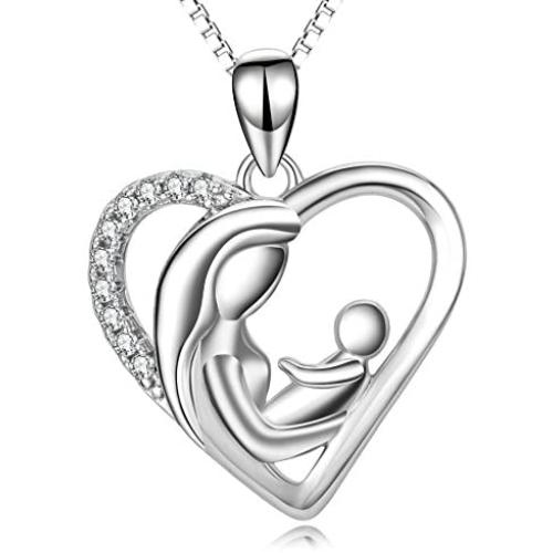 POPLYKE Sterling Silver Necklace for Mom Grandma Nana Sister Daughter Friend Necklace for Women Teens Girls