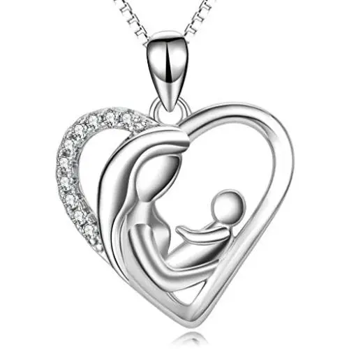 POPLYKE Sterling Silver Necklace for Mom Grandma Nana Sister Daughter Friend Necklace for Women Teens Girls