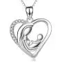 POPLYKE Sterling Silver Necklace for Mom Grandma Nana Sister Daughter Friend Necklace for Women Teens Girls