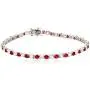 .925 Sterling Silver Alternating AAA Cubic Zirconia Tennis Bracelet, 7.5'' .925 Sterling Silver Alternating AAA Cubic Zirconia Tennis Bracelet, 7.5''