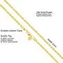 LIFETIME JEWELRY 3mm Diamond Cut Rope Chain Necklace 24k Real Gold Plated