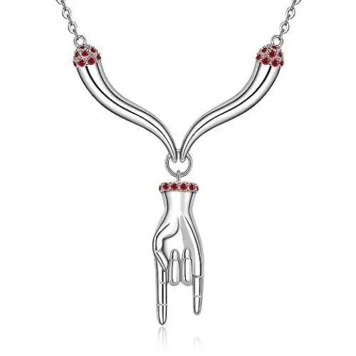 S925 Italian Horn Pepper Necklace Lucky Hand Protection Amulet Jewelry Mano Cornuto Cornicello Hand for Men Women Punk Hippie Rock Y Necklace Sterling Silver Charm S925 Italian Horn Pepper Necklace Lucky Hand Protection Amulet Jewelry Mano Cornuto Cornicello Hand for Men Women Punk Hippie Rock Y Necklace Sterling Silver Charm