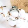 HSQYJ Fashion Lucky Owl Ring Crystal The Night Guardians Owl Animal Anniversary Wedding Engagement Ring White Gold Plated Eternity Rings for Women Ladies Girls Jewelry Gifts