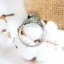 HSQYJ Fashion Lucky Owl Ring Crystal The Night Guardians Owl Animal Anniversary Wedding Engagement Ring White Gold Plated Eternity Rings for Women Ladies Girls Jewelry Gifts