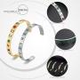 INRENG Mens Womens Stainless Steel Creative Mahjong Cuff Bangle Bracelet Lucky Mah Jong Mah-Jongg Personalized Jewelry