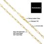 KoolJewelry 14k Yellow Gold 3.2 mm Polished Capsule Paperclip Chain Necklace (18, 20, 24, 30 or 36 inch)