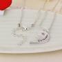 Luvalti Best Friends Forever Heart Necklaces - Set of 3 Friendship Necklaces - Family and Friends Jewelry