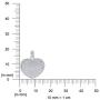 Elmas Round Natural Diamond Sterling Silver Diamond Heart Love Pendant Necklace for Teens Womens