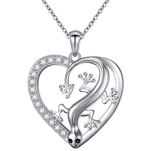 S925 Sterling Silver Heart Love Jewelry Pendant Necklace for Women Mom Girl