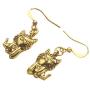 DOWAY Antique Rose Gold/Silver Plated Elegant Birman Bumlese Cat Earrings Dangle Drop Novelty Cartoon Kitten Pet Jewelry for Women Girls Charm Gift