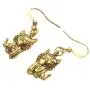 DOWAY Antique Rose Gold/Silver Plated Elegant Birman Bumlese Cat Earrings Dangle Drop Novelty Cartoon Kitten Pet Jewelry for Women Girls Charm Gift
