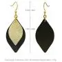 missaqua Leather Earrings Layered Metallic Genuine Leather Leaf Dangle Drop Earrings for Women missaqua Leather Earrings Layered Metallic Genuine Leather Leaf Dangle Drop Earrings for Women