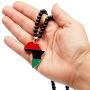 Okuna Outpost Traditional Africa Necklace with Country Pendant for Men and Women (Black, 30 in)